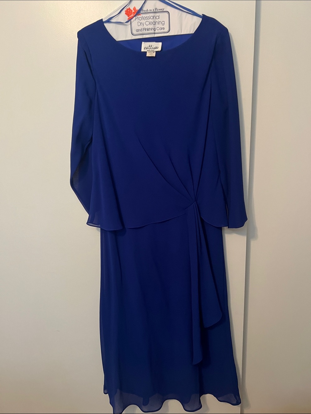 Evening MochWrap Dress in Royal Blue